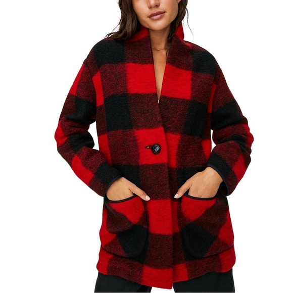 WILFRED Buffalo Check Wool Coat - Picture 5 of 15